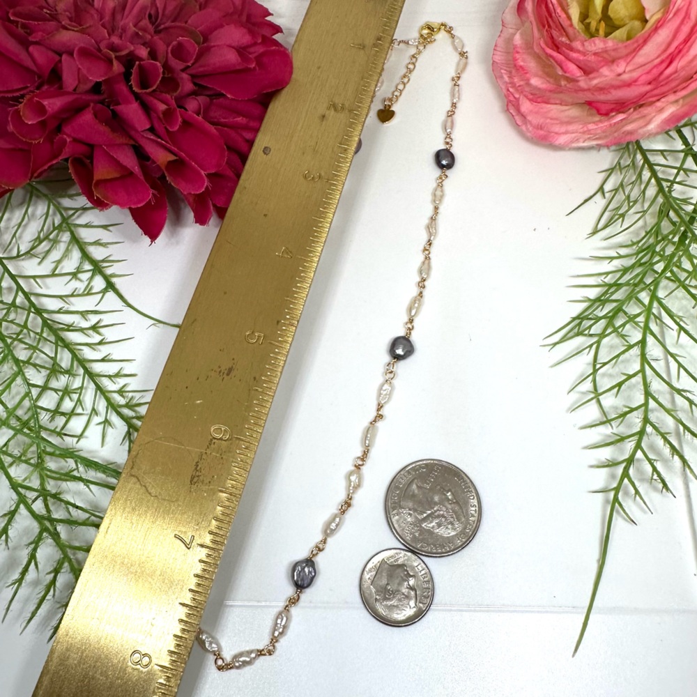 NEW⚜️Baroque Freshwater Pearl Hand Linked Necklace - Picture 7 of 7